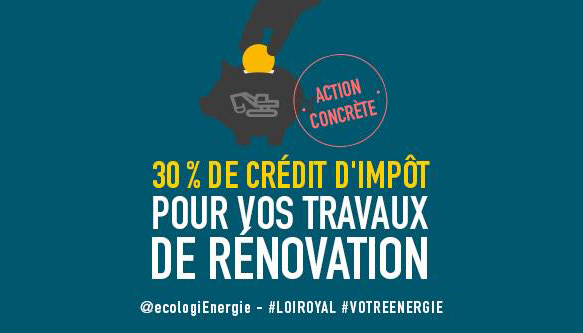 30 % de crédit d'impôt pour vos travaux de rénovation